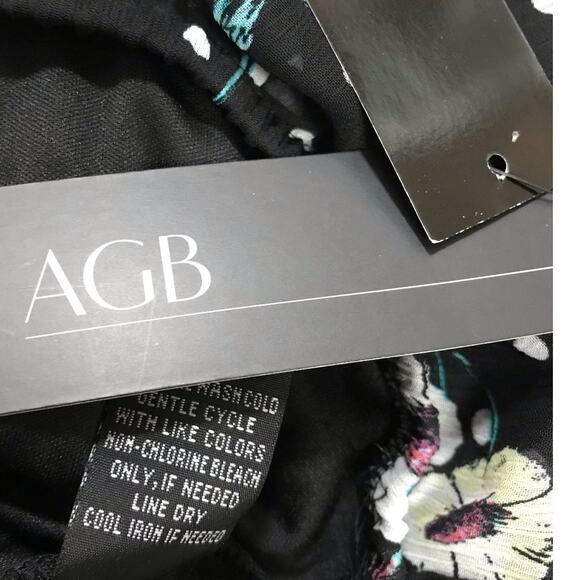 NWT AGB Pok A Dot Floral V-Neck Long Sleeve Blouse S - Picture 6 of 6